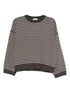 Brunello Cucinelli Striped Wool And Cashmere Sweater Brown Brown