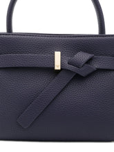 Emporio Armani Mini Knotted-Detail Tote Bag Blue