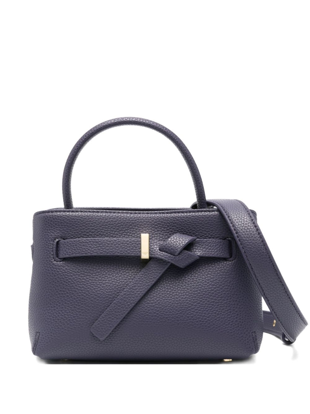 Emporio Armani Mini Knotted-Detail Tote Bag Blue