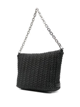 Emporio Armani EA Logo Medium Quilted Embossed Hobo Bag Black