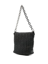Emporio Armani Small Embossed Leather Hobo Bag Black