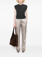 Brunello Cucinelli Ribbed Cashmere Sleeveless Tank Top Black Black