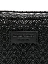 Emporio Armani Embossed Chevron Camera Bag with Chain Strap Black