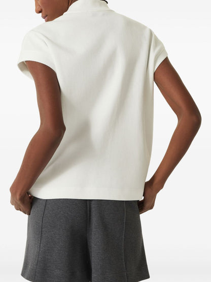 Brunello Cucinelli Cotton-Piqué Polo Shirt with Logo White White
