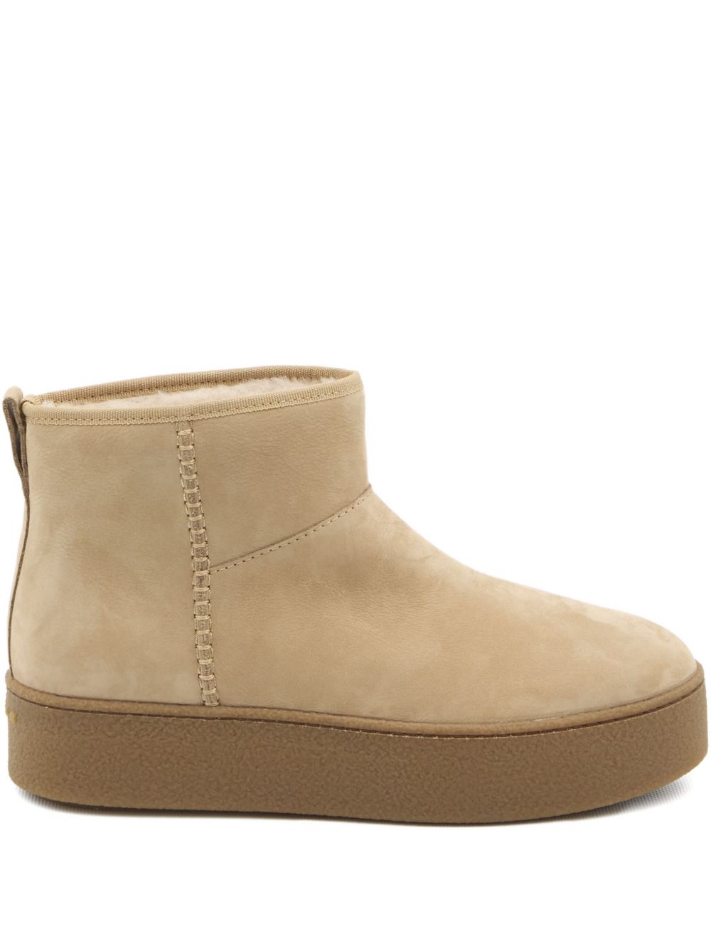 Hogan Pre Beige Suede Platform Slip-On Sneakers Beige