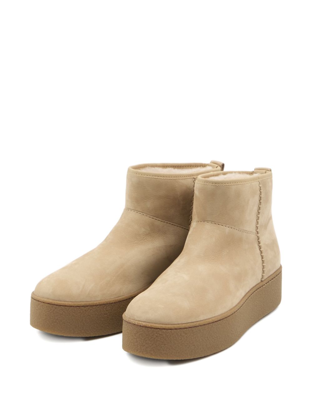 Hogan Pre Beige Suede Platform Slip-On Sneakers Beige