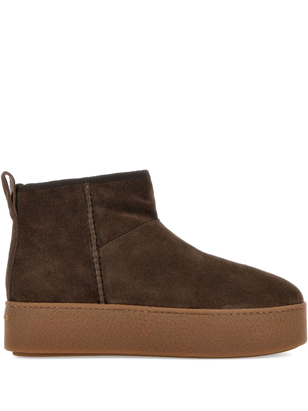 Hogan Pre Chocolate Brown Platform Suede Sneakers Brown