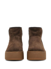 Hogan Pre Chocolate Brown Platform Suede Sneakers Brown