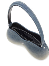 Diesel Double-D Denim Shoulder Bag Clear Blue