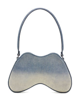 Diesel Double-D Denim Shoulder Bag Clear Blue