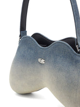 Diesel Double-D Denim Shoulder Bag Clear Blue