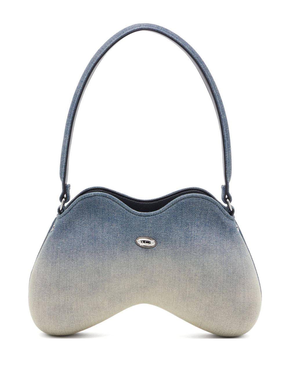 Diesel Double-D Denim Shoulder Bag Clear Blue