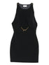 Elisabetta Franchi Sweetheart Neck Sleeveless Mini Dress Black Black