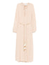Forte Forte Crepe de Chine Tassel-Tie Long Dress Beige Beige