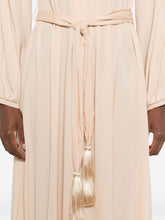 Forte Forte Crepe de Chine Tassel-Tie Long Dress Beige Beige