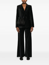 Forte Forte Velvet Wide-Leg High-Waisted Trousers Black