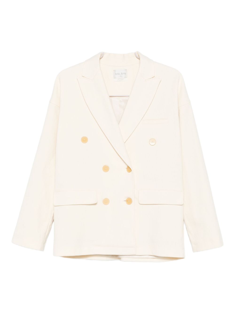 Forte Forte Double-Breasted Wool-Blend Jacket Beige Beige