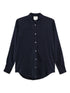 Forte Forte Silk-Blend Curved Hem Shirt Blue