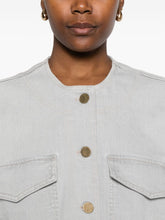 Forte Forte Denim Cotton Overshirt with Flap Pockets Grey