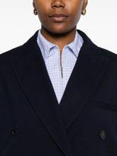 Forte Forte Double-Breasted Wool Jacket in Navy Blue Blue