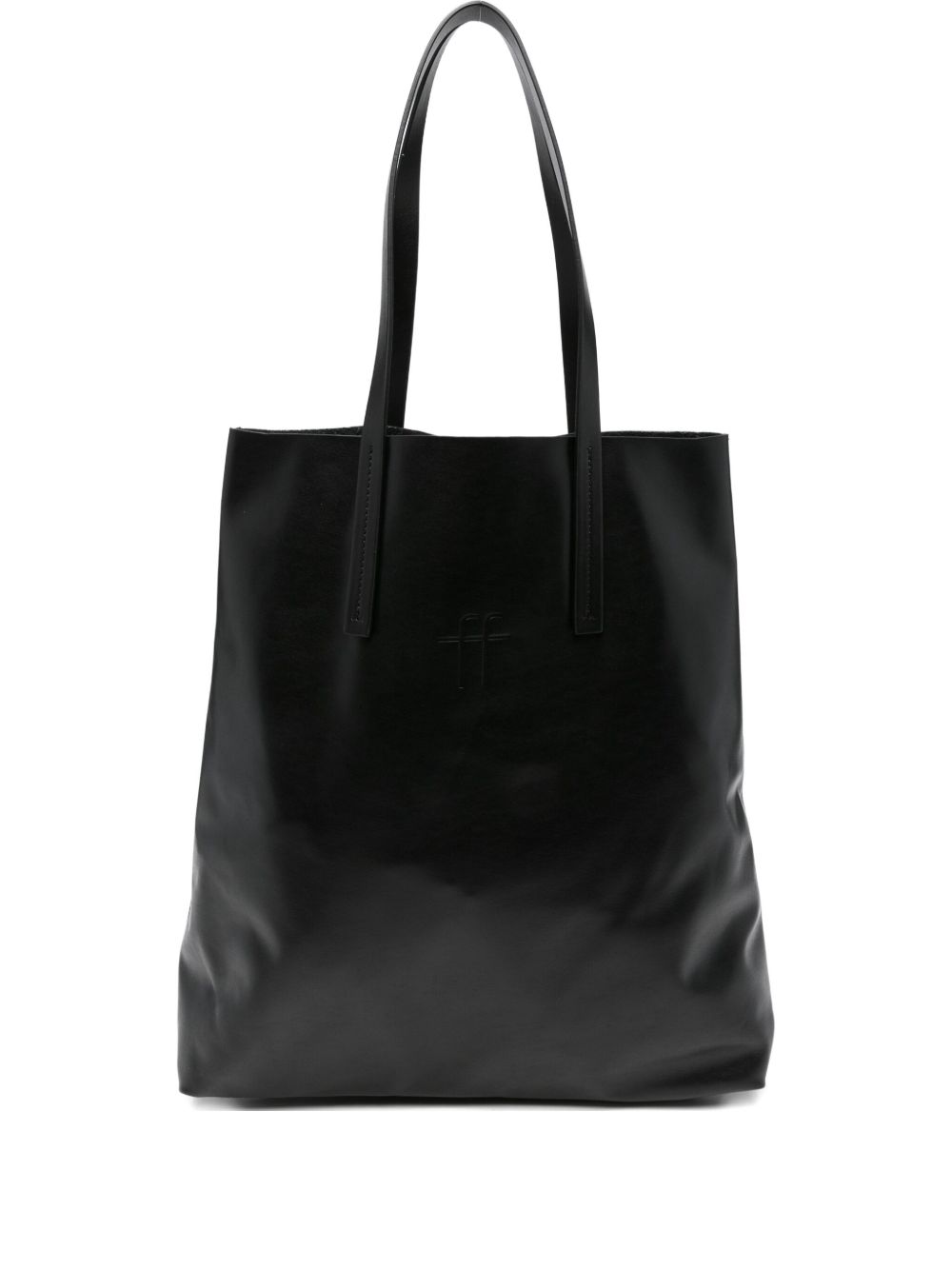 Forte Forte Large Leather Tote Bag Black