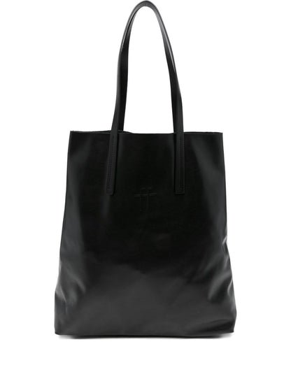 Forte Forte Large Leather Tote Bag Black