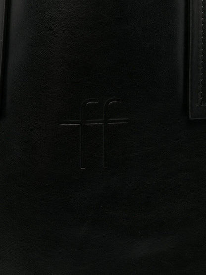 Forte Forte Large Leather Tote Bag Black