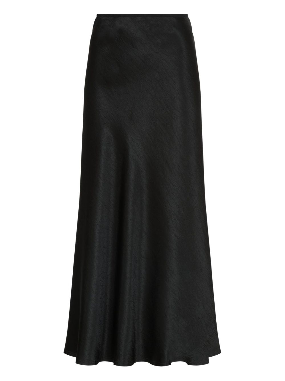 Maison Margiela Black Satin Bias-Cut Midi Skirt Black