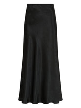 Maison Margiela Black Satin Bias-Cut Midi Skirt Black