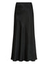 Maison Margiela Black Satin Bias-Cut Midi Skirt Black
