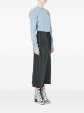 Maison Margiela Black Satin Bias-Cut Midi Skirt Black