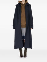 Maison Margiela Double-Breasted Wool-Blend Trench Coat Blue Blue