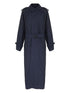 Maison Margiela Double-Breasted Wool-Blend Trench Coat Blue Blue