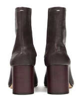 Maison Margiela Tabi Leather Ankle Boots Purple