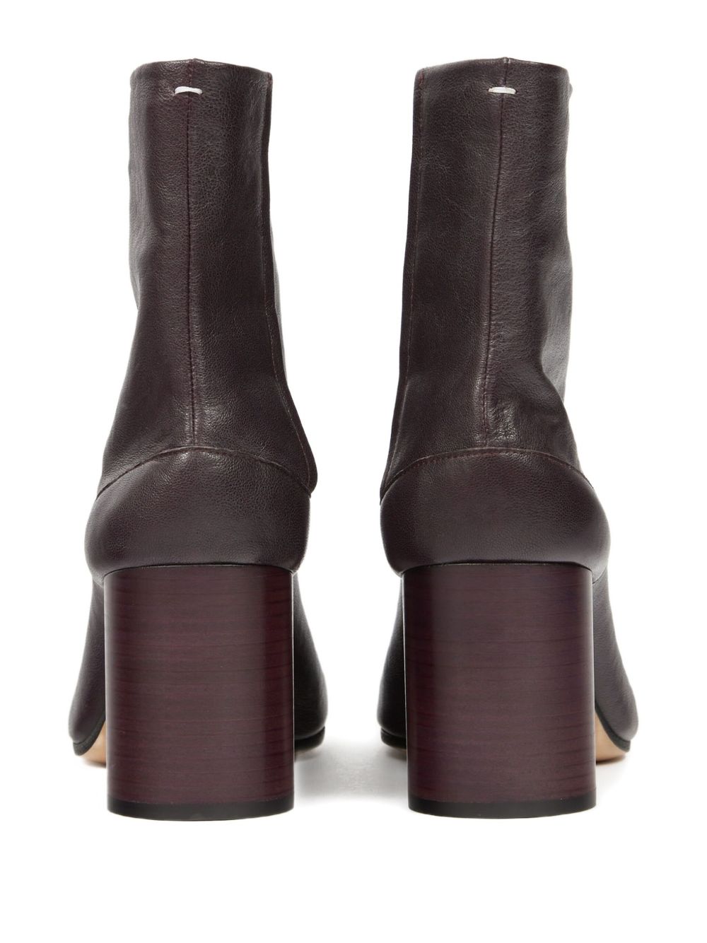 Maison Margiela Tabi Leather Ankle Boots Purple