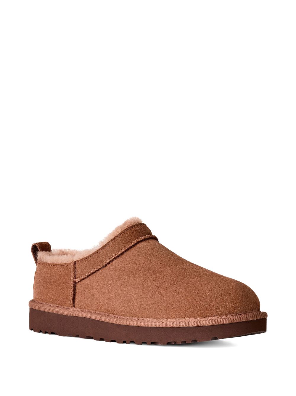 Ugg Australia Classic Micro Brown Suede Shearling Ankle Boots Brown