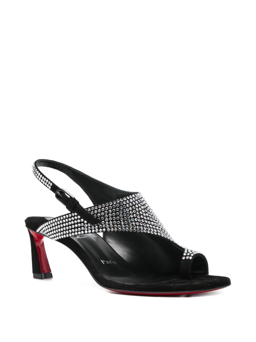 Christian Louboutin Viva Condora Strass crystal-embellished black sandals Black