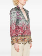 Pierre Louis Mascia Single-Breasted Silk Floral Ombré Jacket Multicolour