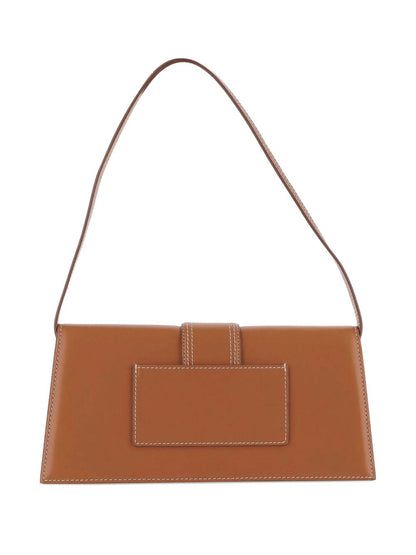 JACQUEMUS Le Bambino Long Shoulder Bag in Leather Brown