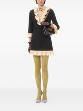 Valentino Ruffle-Trim Wool and Silk Mini Dress Black Black
