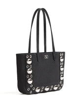 Valentino Garavani Nellcôte Mini Grainy Calfskin Shopping Bag Black