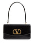 Valentino Garavani Vain Glossy Calfskin Handle Bag Black