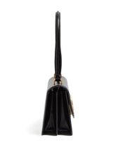 Valentino Garavani Vain Glossy Calfskin Handle Bag Black