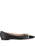 Valentino Garavani VLogo Signature Bepointy Pointed-Toe Calf Leather Ballet Flats Black