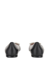 Valentino Garavani VLogo Signature Bepointy Pointed-Toe Calf Leather Ballet Flats Black