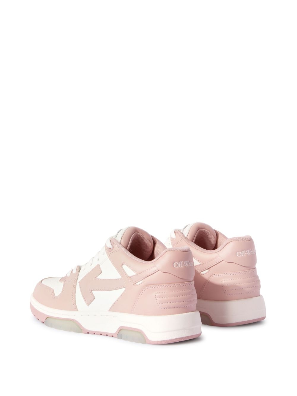 Off White Out Of Office Panelled Leather Sneakers Pink