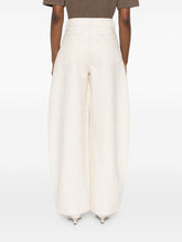 JACQUEMUS Le De-Nimes Ovalo Pleated High-Waist Tapered Jeans White White