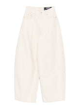 JACQUEMUS Le De-Nimes Ovalo Pleated High-Waist Tapered Jeans White White