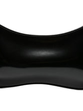 JACQUEMUS Le Bisou Curved Leather Shoulder Bag Black