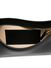 JACQUEMUS Le Bisou Curved Leather Shoulder Bag Black